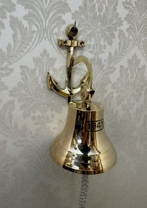 Mosazný lodní zvon s kotvou a letopočtem 1841, cena za ks 