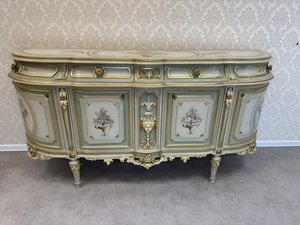 Ručně malovaná italská komoda s květinovými motivy